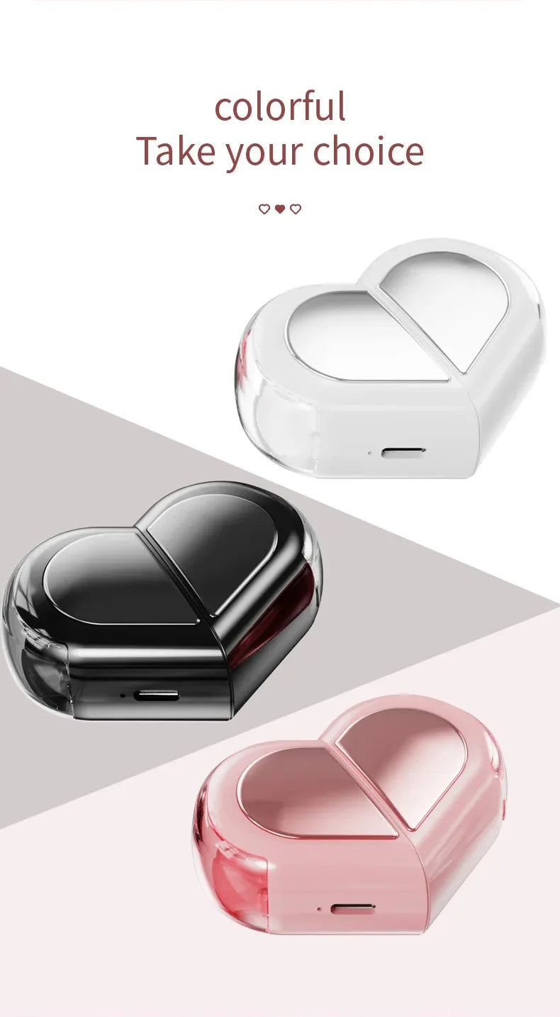 K520 wireless earphones stereo earbuds with rotatable heart-shaped low latency charger suitable for mobile phones and tablets