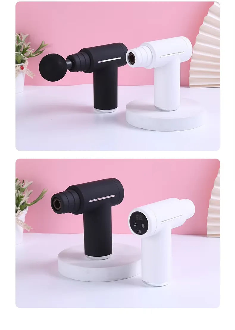 Home Gym Massage Gun Electric Handheld Muscle Massager Device Portable Deep Tissue Relaxation Cold Hot Fascia Gun