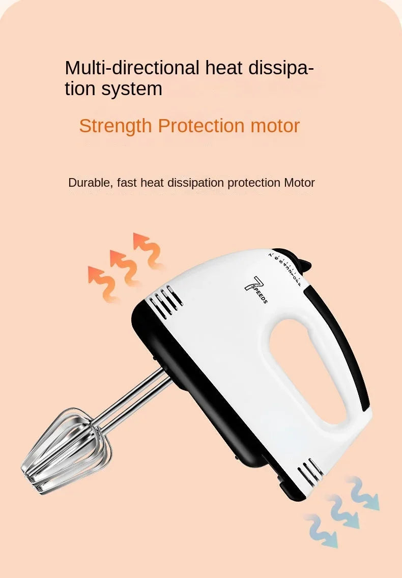Handheld electric egg beater Blender household automatic mixer egg white and cream beater mini 7-speed Frother for milk Coffee