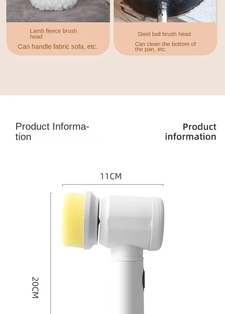 Wireless Electric Cleaning Brush Household Kitchen Dishwashing Brush Bathtub Tile Cleaning Brush Window Washer Robot Glass Wiper