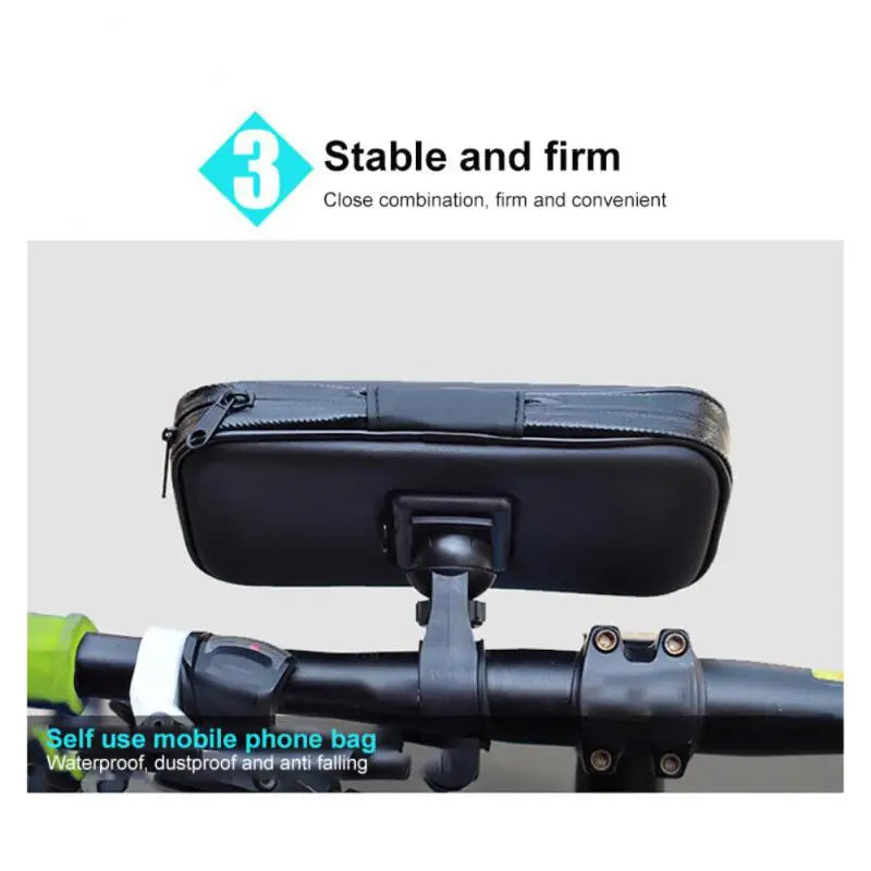 Bicycle Handlebar Stand Waterproof Bike Phone Holder Wall Electric Motorcycle Handlebar Mount Bag Bracket Rack Bike Accessories