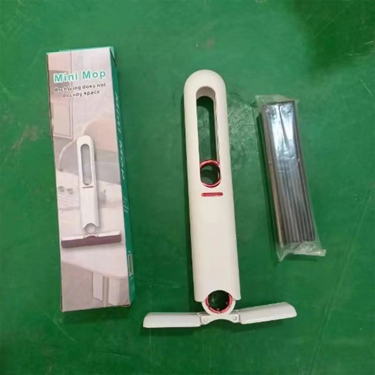 Portable Lazy Absorbent Sponge Mop with Replaceable Sponge Head Foldable Home Cleaning Mop Desktop Window Car Cleaning Tool