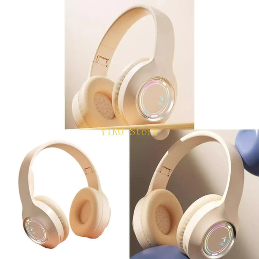 M3 Bluetooth-compatible Headphone with LED Light Bass Wireless Headphone