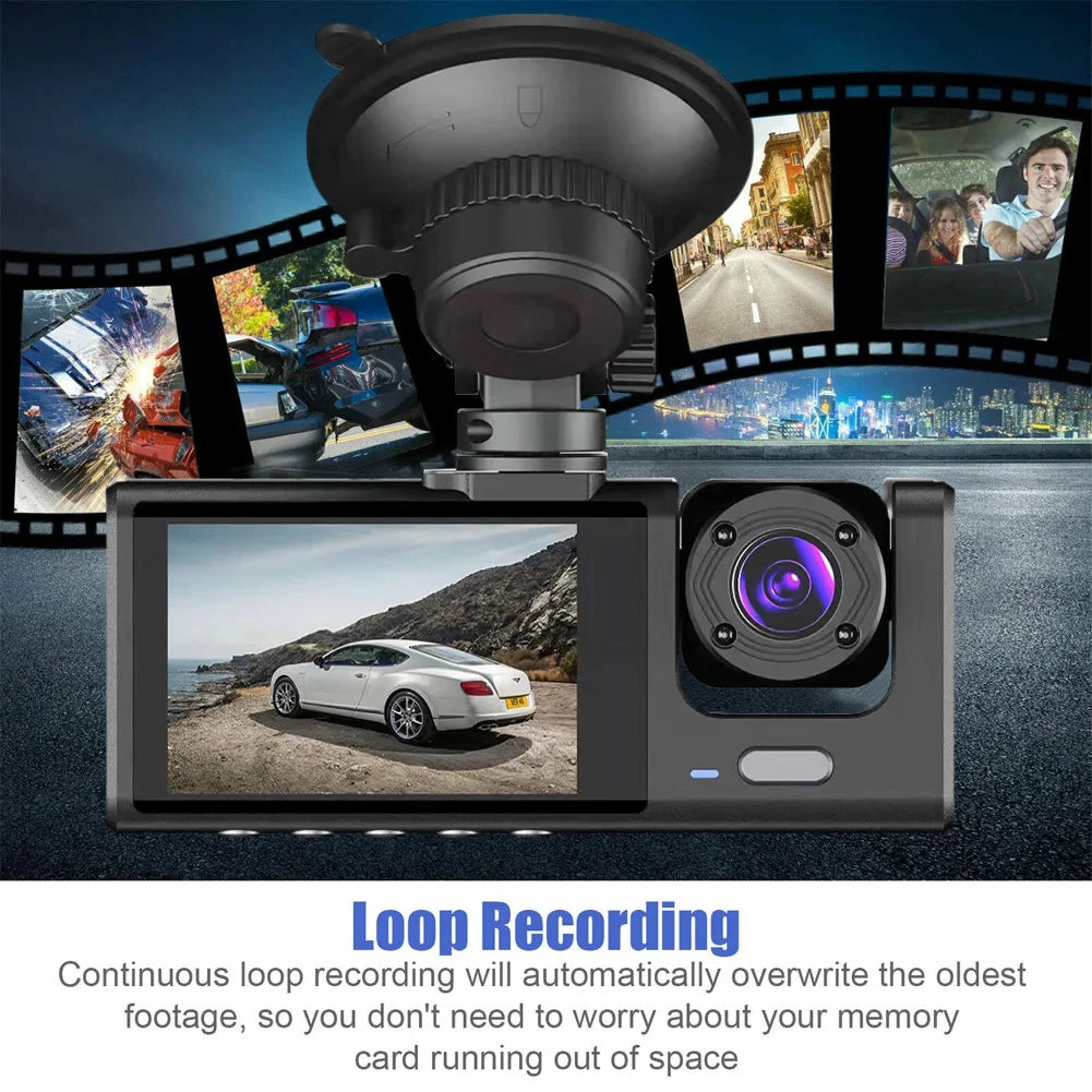 A22 1080P DVR Car Recorder 2-inch Screen Front and Rear Cameras Car Recorder 32G/64g Supports Night Vision Loop