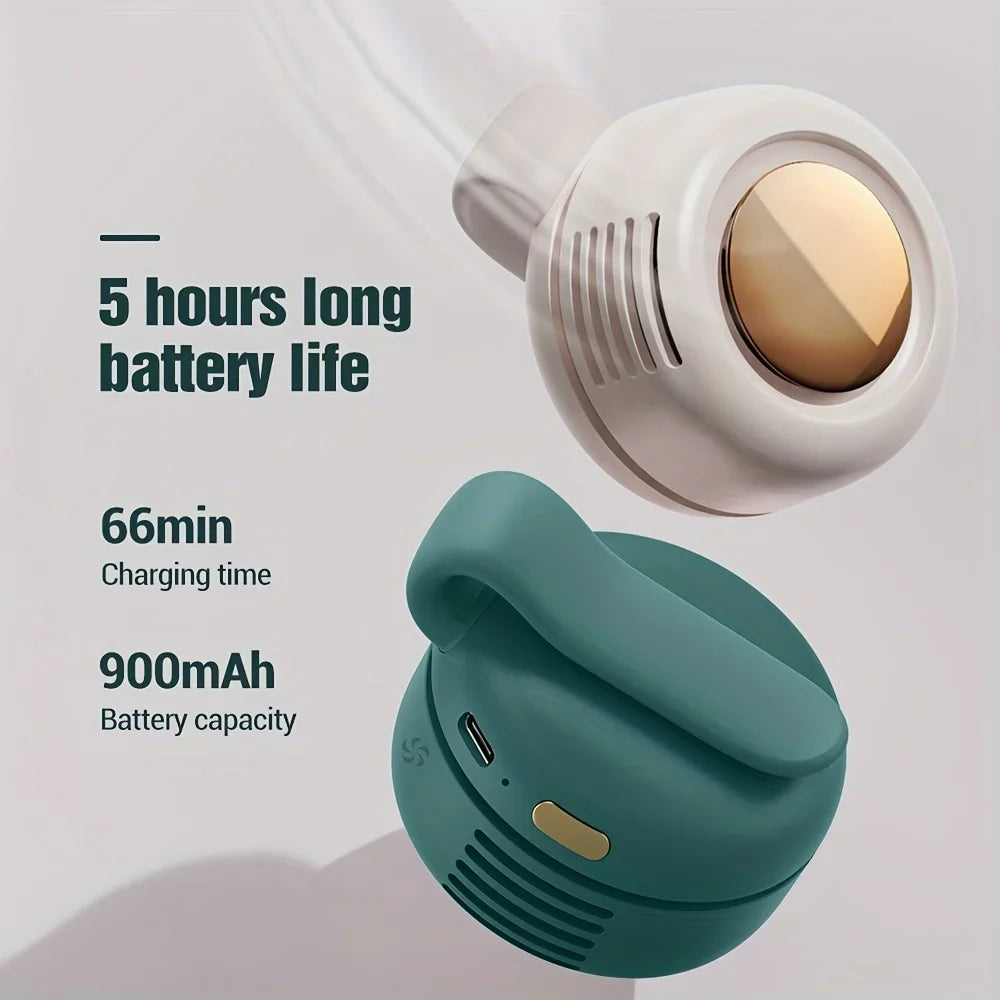 Whirlwind Leafless Fan With Portable Button Design USB Charging Silent Portable Mini Fan For Home And Outdoor Travel