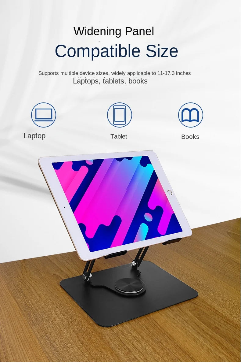 360 Degree Rotatable Carbon Steel Laptop Folding Portable Stand Tablet Desktop Lift Heightening Heat Dissipation Portable Stand