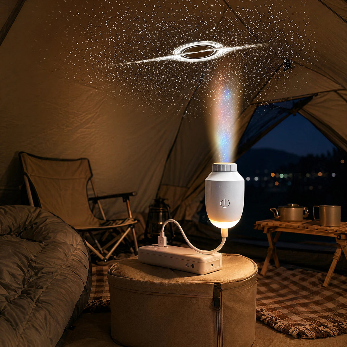 USB Starry Sky Projector Night Light Adjustable Brightness Galaxy Atmosphere Bedroom Ceiling Romantic Lamp