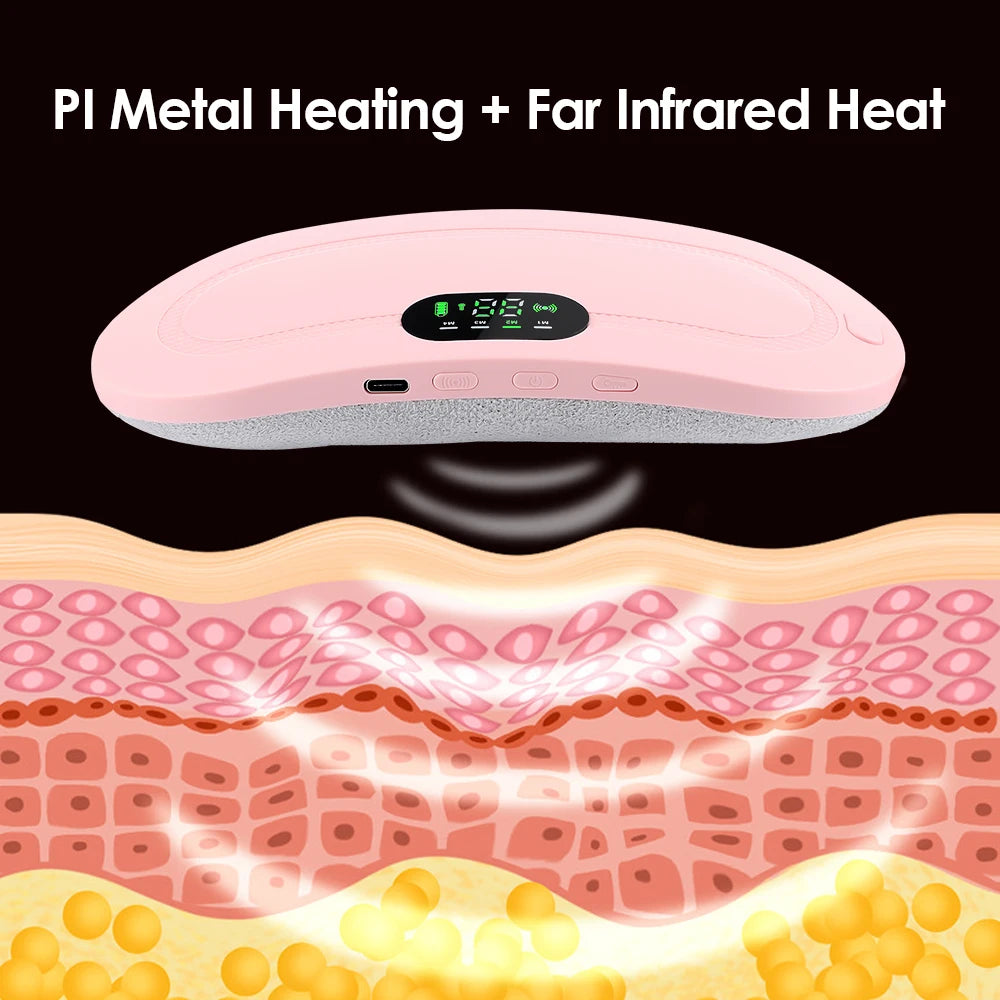 Smart Warm Palace Belt Electric Period Cramp Relief Massager Belt Menstrual Heating Pad Waist Stomach Abdominal Warm Products