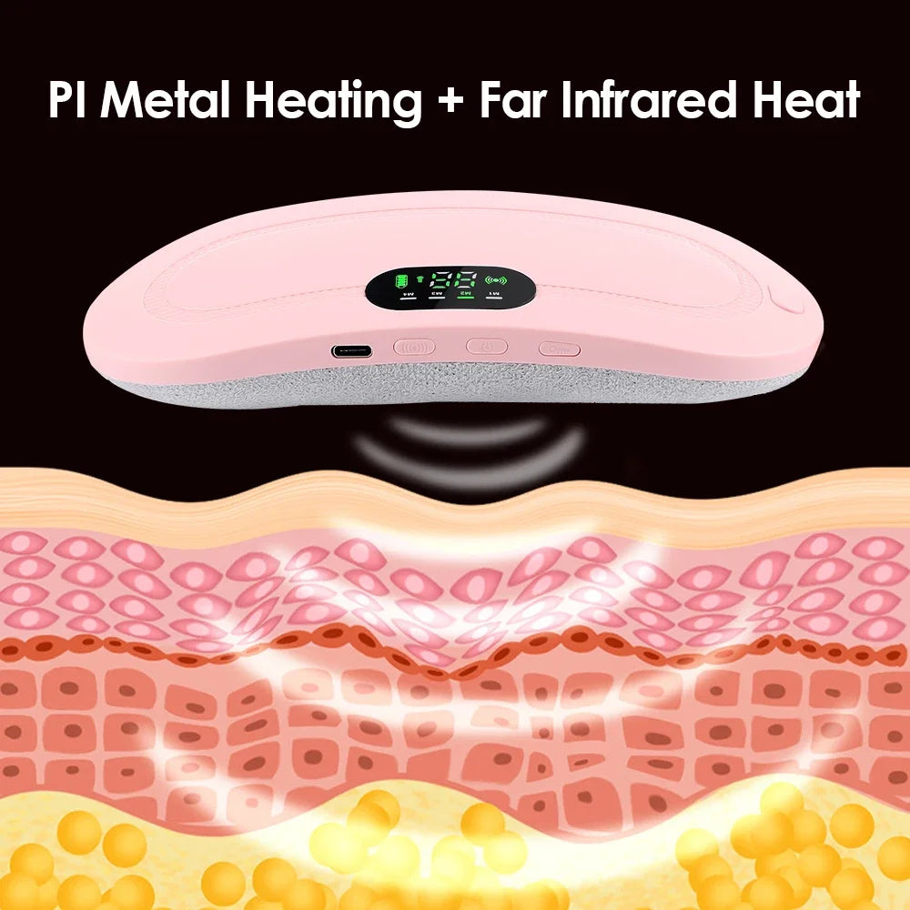 Smart Warm Palace Belt Electric Period Cramp Relief Massager Belt Menstrual Heating Pad Waist Stomach Abdominal Warm Products