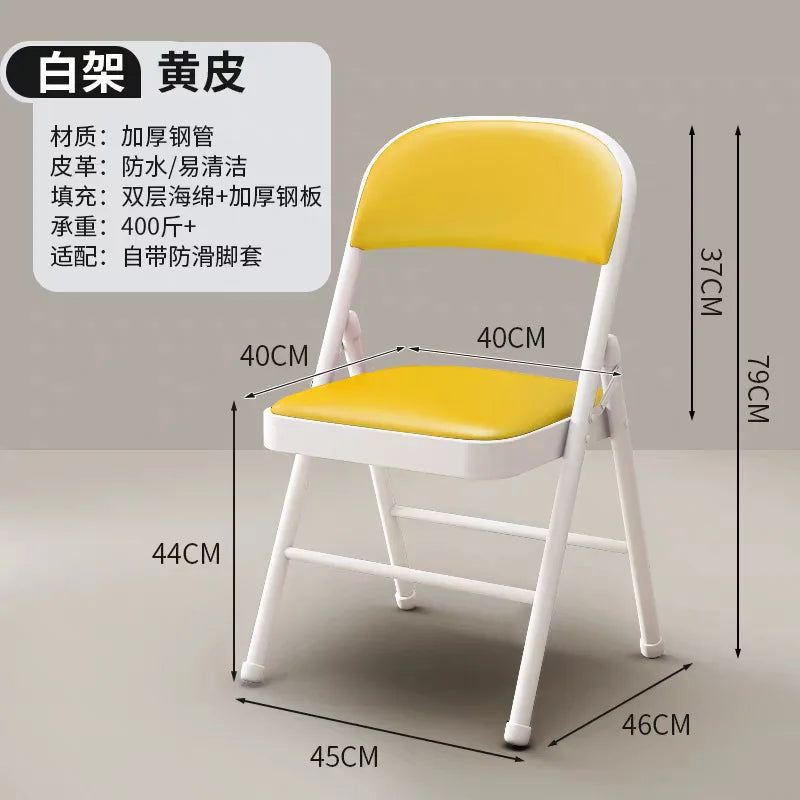 Folding Chair Home Office Meeting Chair Installation-free Simple Study Folding Storage Home Dining Chair