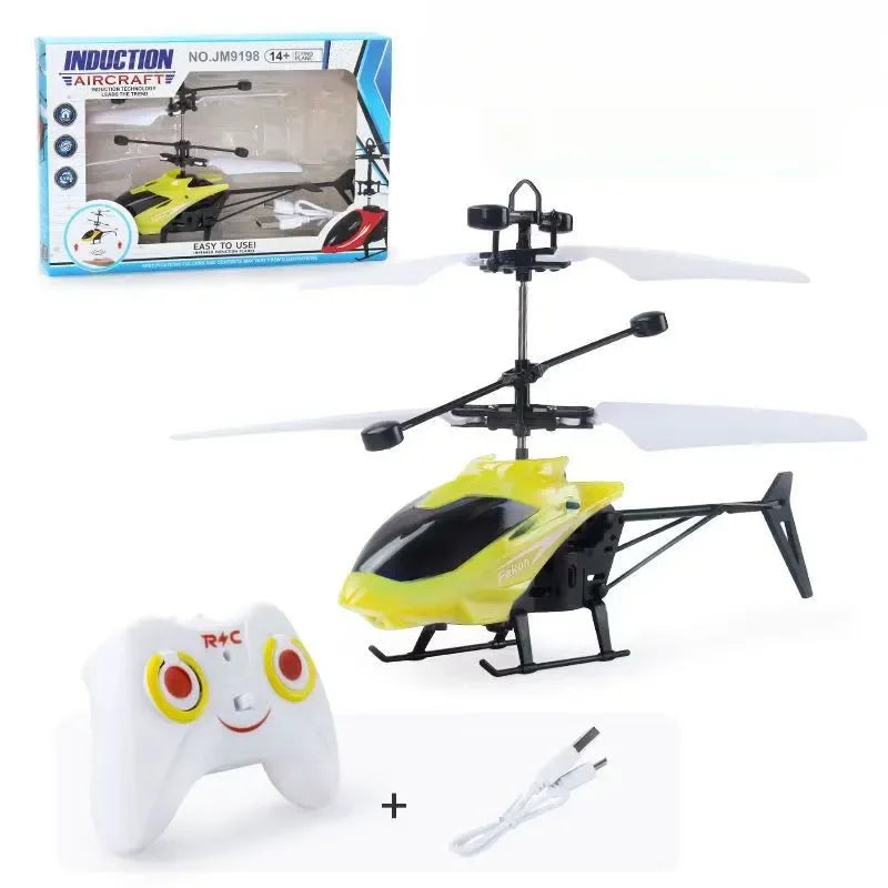 Mini RC Rechargeable No Remote Control RC Helicopters Toys Induction Hovering Safe Fall-resistant Rc Airplane
