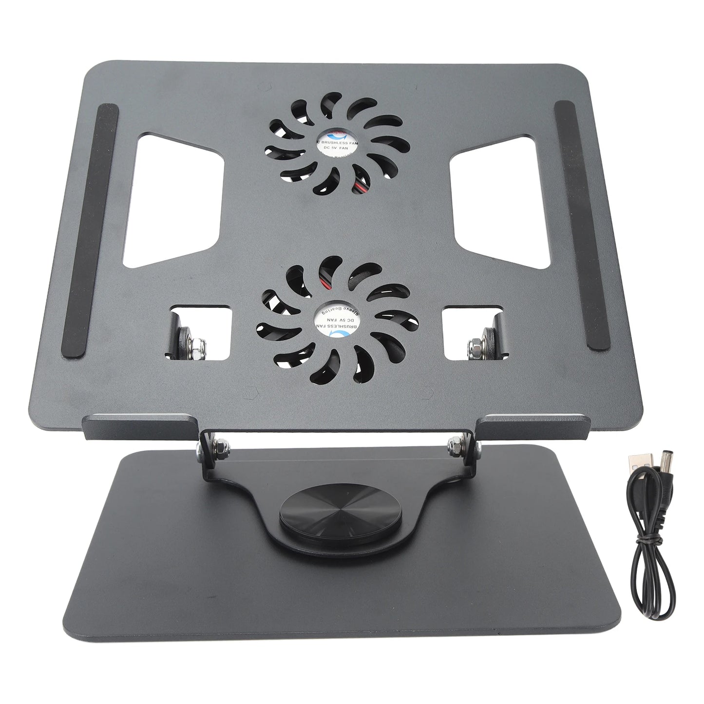 Laptop Stand Laptop Holder Aluminium Alloy Cooling Fan Design Rotatable Hollowed Out Foldable Portable for 11 To 17.3in Device