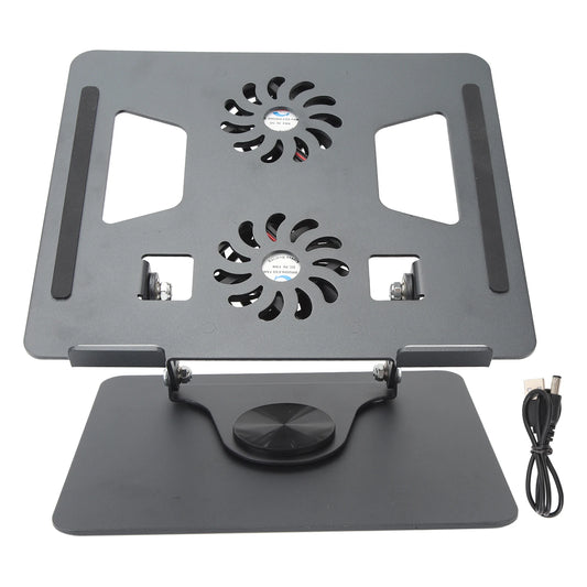 Laptop Stand Laptop Holder Aluminium Alloy Cooling Fan Design Rotatable Hollowed Out Foldable Portable for 11 To 17.3in Device