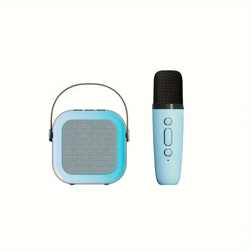 Bluetooth K12 Karaoke Machine Portable 5.3 PA Speaker System with Single Dual  Wireless Mic Home Family Singing Children's Gifts