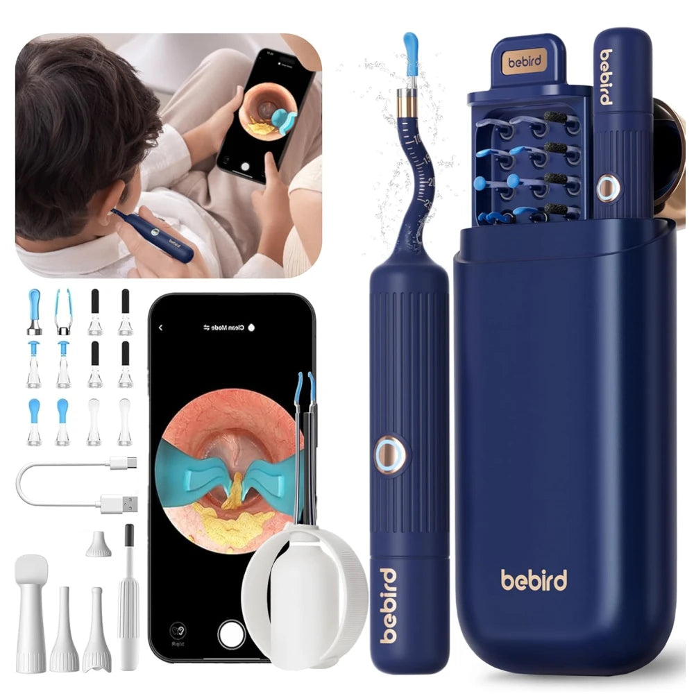 Bebird EarSight Plus Visual Earpick Ear Spoon Bendable & Affordable All-in-1 Ear Rod  with 6 LED Lights 1000W Camera Clean Ear