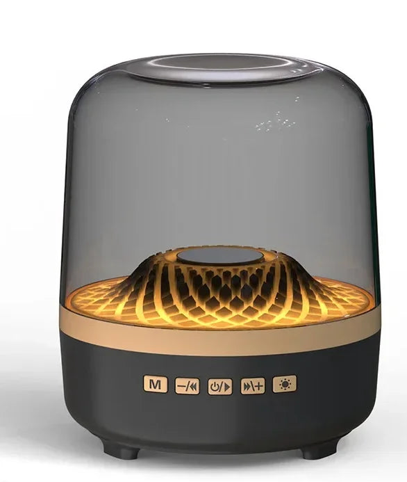 Qisheng Wireless Bluetooth Smart Speaker LED Multi Light Subwoofer TF Card USB Flash Drive FM Radio Home Desktop Decoration