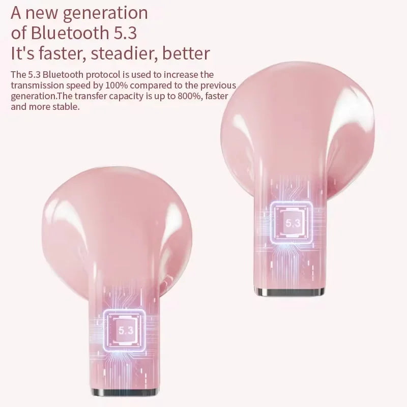 K520 wireless earphones stereo earbuds with rotatable heart-shaped low latency charger suitable for mobile phones and tablets