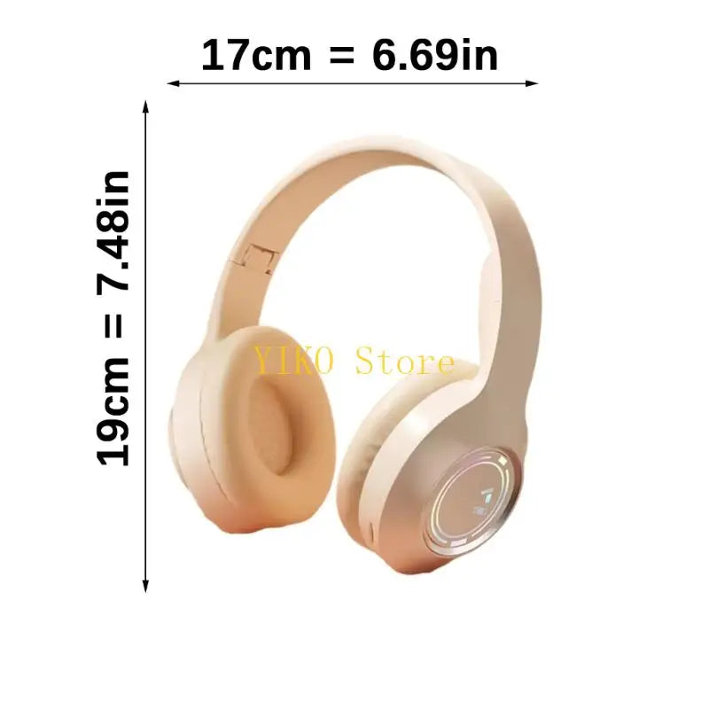M3 Bluetooth-compatible Headphone with LED Light Bass Wireless Headphone