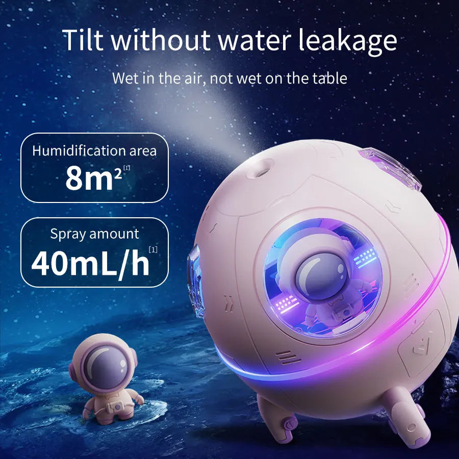 Rechargeable/USB Plug in LED Night Light Child Gift Astronauta Space Capsule Humidifier Bedroom Decor Room Atmosphere Lamp