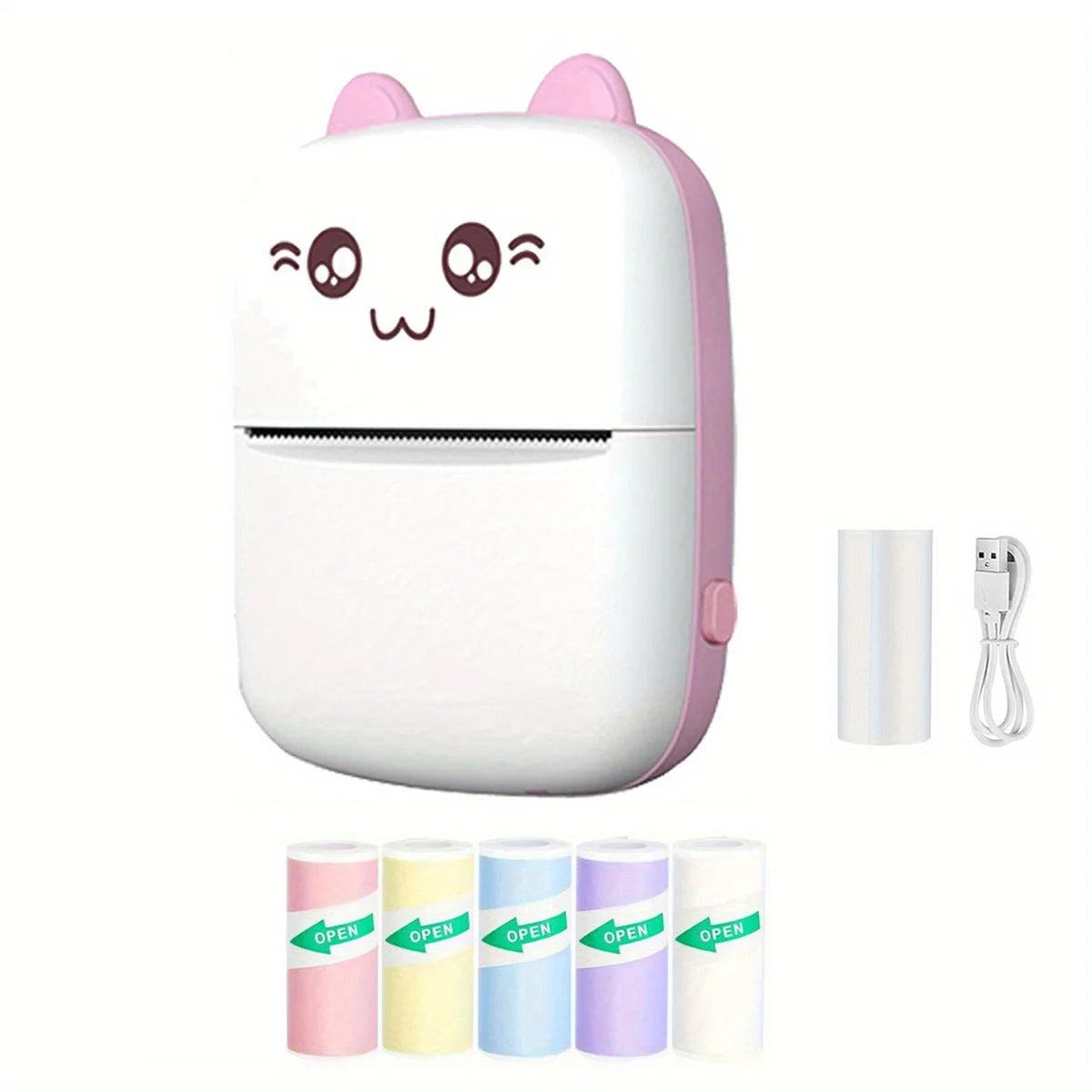 Mini Printer, Inkless Sticker Maker, Free Cut Small Pocket Printer, Wireless Mini Sticker Printer, Portable Thermal Printer