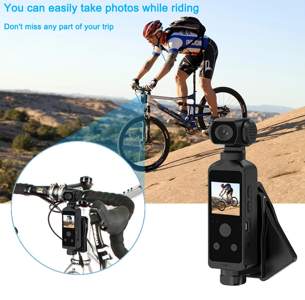 4K Ultra HD Pocket Action Camera 270° Rotatable Vlog Wifi Mini Sports Cam Waterproof Case Helmet Travel Bicycle Driver Recorder