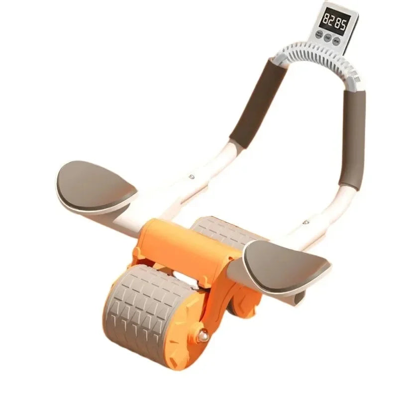 High Quality Fitness Exercise Roller Wheel Support Automatic Rebound Abdominal Wheel Core Muscle Ab Trainer with Counter Display