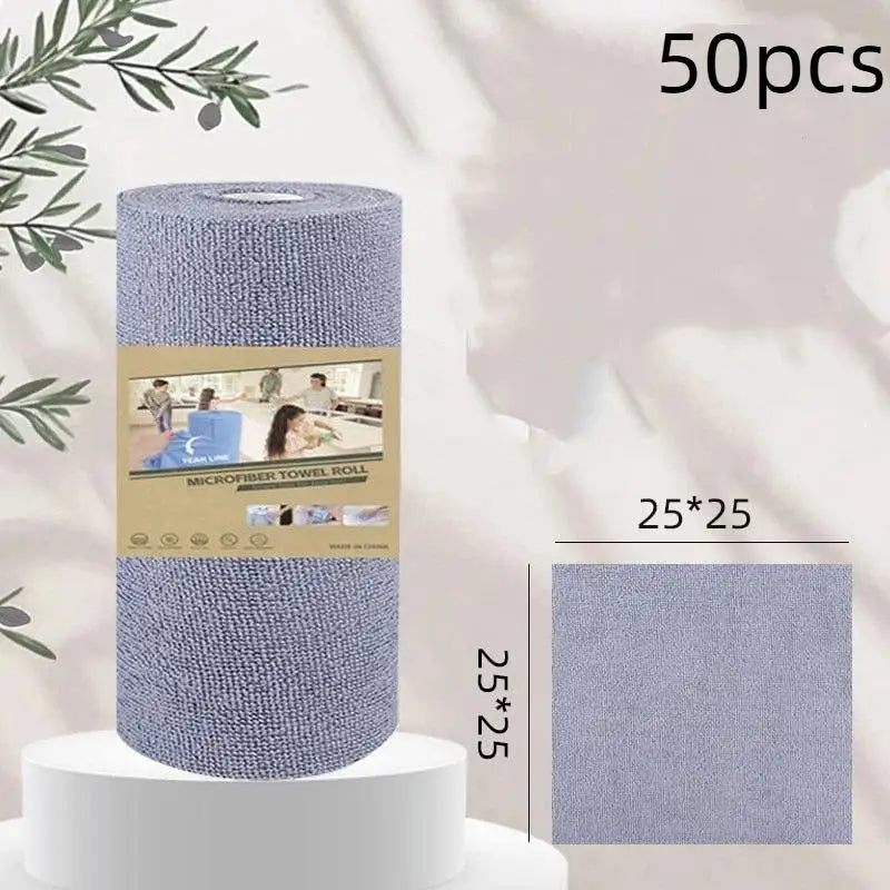 Thickened Disposable Tearable Kitchen Cleaning Cloth Oil-proof Dish Towel Absorbent Wet And Dry Dual-use Wipes Dishwashing