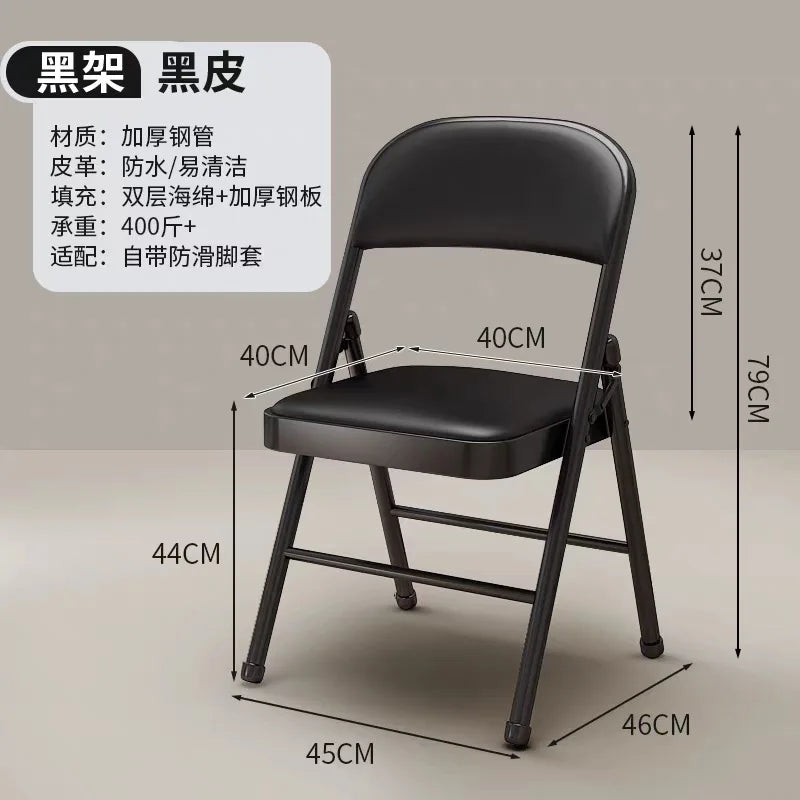 Folding Chair Home Office Meeting Chair Installation-free Simple Study Folding Storage Home Dining Chair