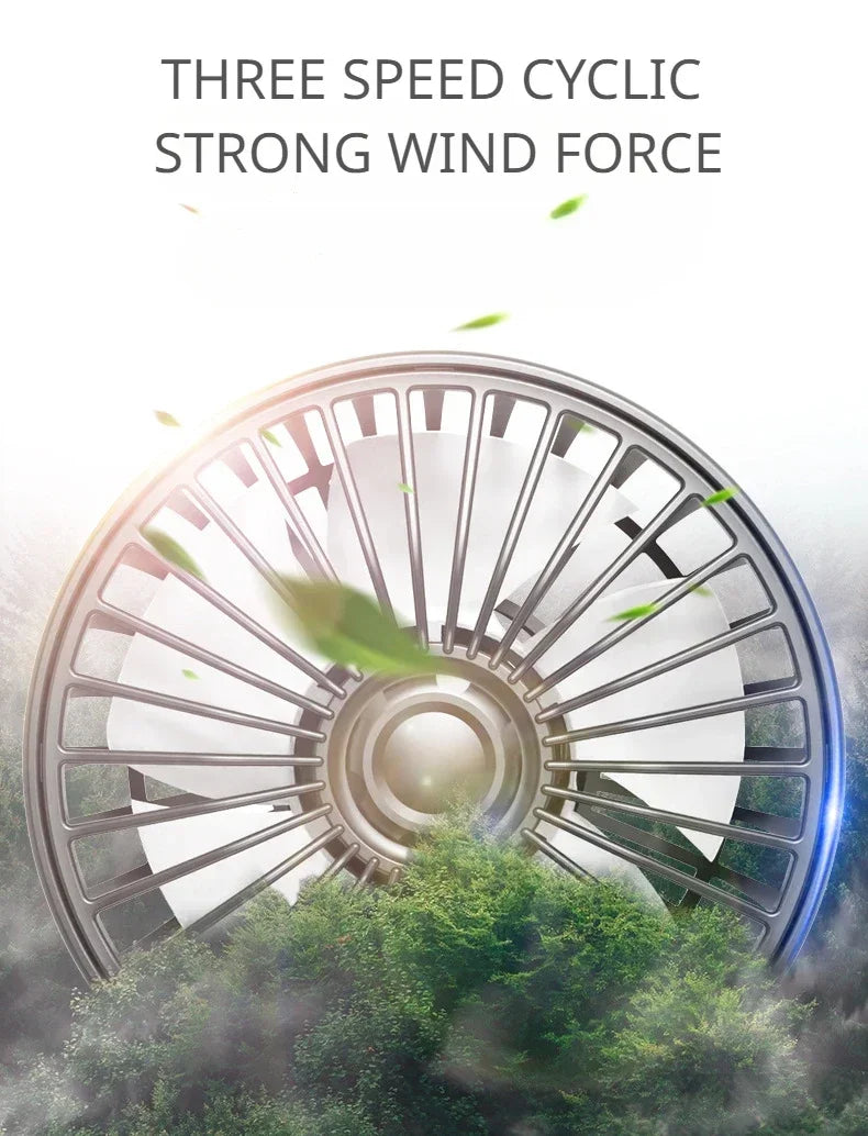 12V 24V Car Fan USB Charge Dual Head Fan 360 Degree Rotation 3-speed Car Seat Back Cooling Fan for Summer Car Accessories