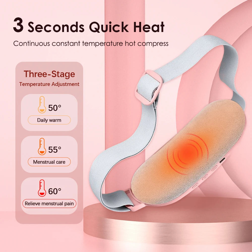 Smart Warm Palace Belt Electric Period Cramp Relief Massager Belt Menstrual Heating Pad Waist Stomach Abdominal Warm Products