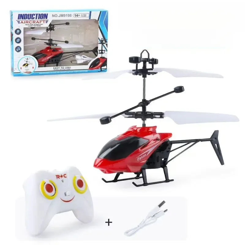 Mini RC Rechargeable No Remote Control RC Helicopters Toys Induction Hovering Safe Fall-resistant Rc Airplane