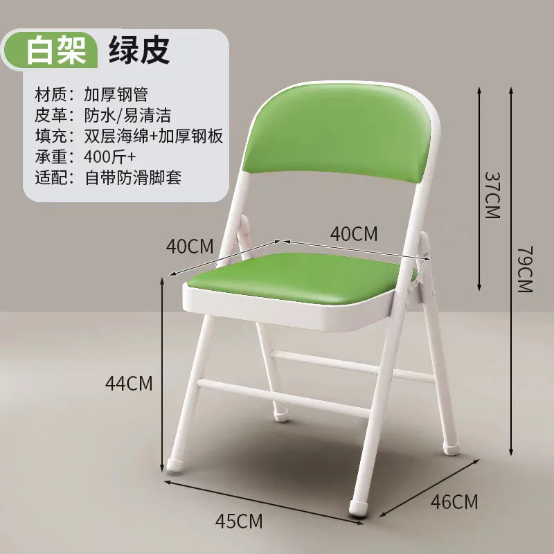 Folding Chair Home Office Meeting Chair Installation-free Simple Study Folding Storage Home Dining Chair