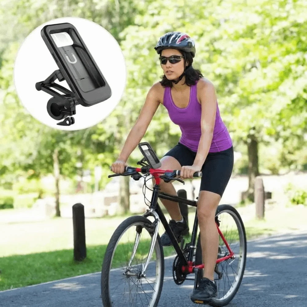 Waterproof Motorcycle Phone Holder 360° Swivel Magnetic Design Bicycle Phone Holder Navigation Support Adjustable