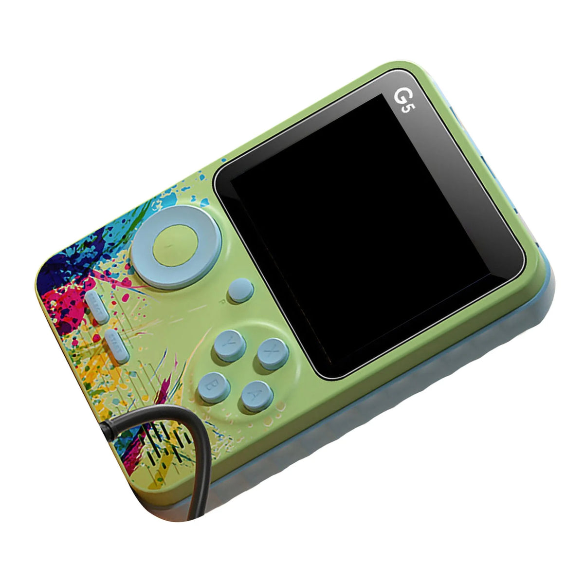 G5 Handheld Game Console 3.0in Screen Handheld Gaming Device Supports Memory Card Expansion and 2 Players GameColorful Green