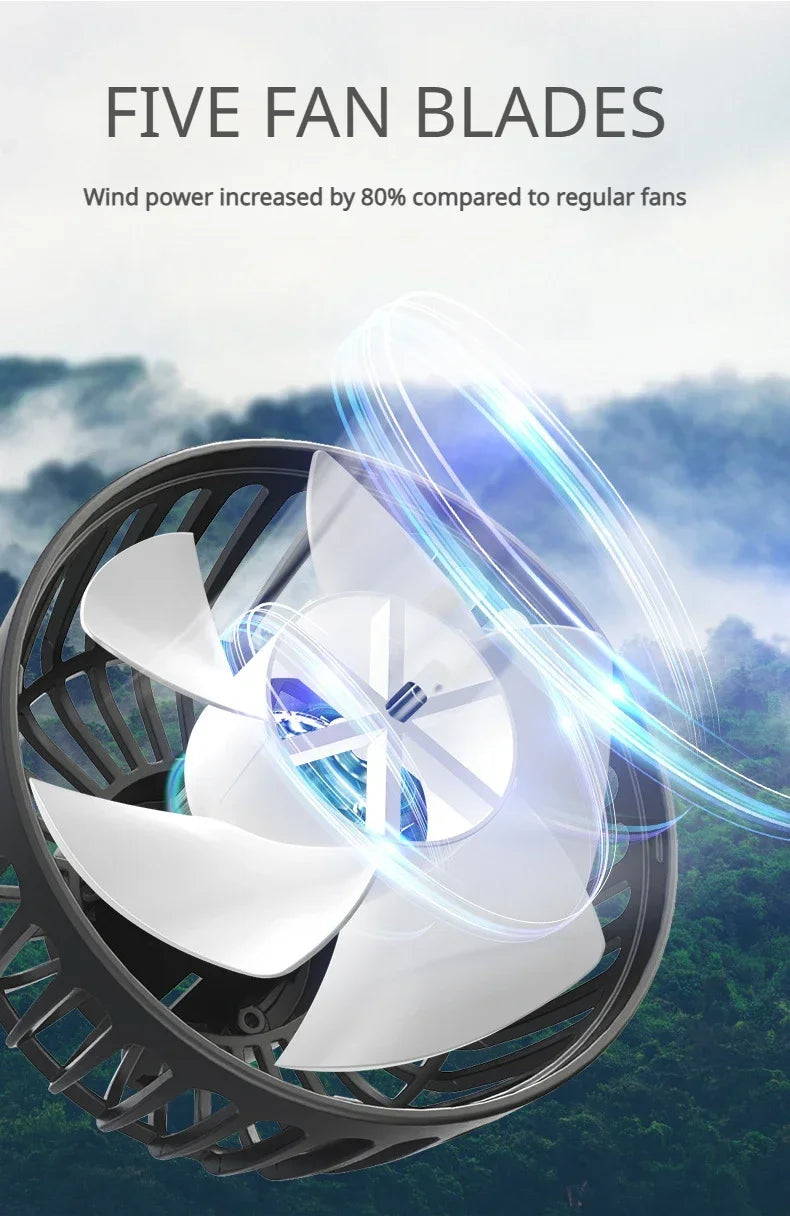 12V 24V Car Fan USB Charge Dual Head Fan 360 Degree Rotation 3-speed Car Seat Back Cooling Fan for Summer Car Accessories