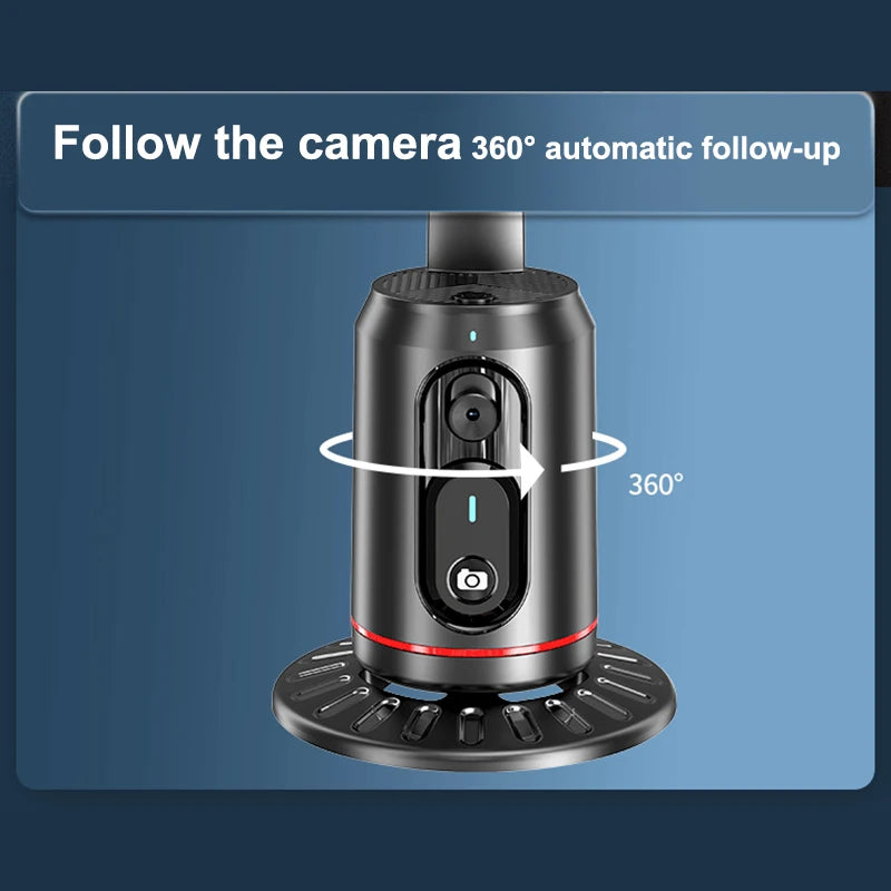 360° Rotation Gimbal Stabilizer AI Auto Face Tracking Phone Holder Desktop Tracking Gimbal With Remote For Live Vloging Video