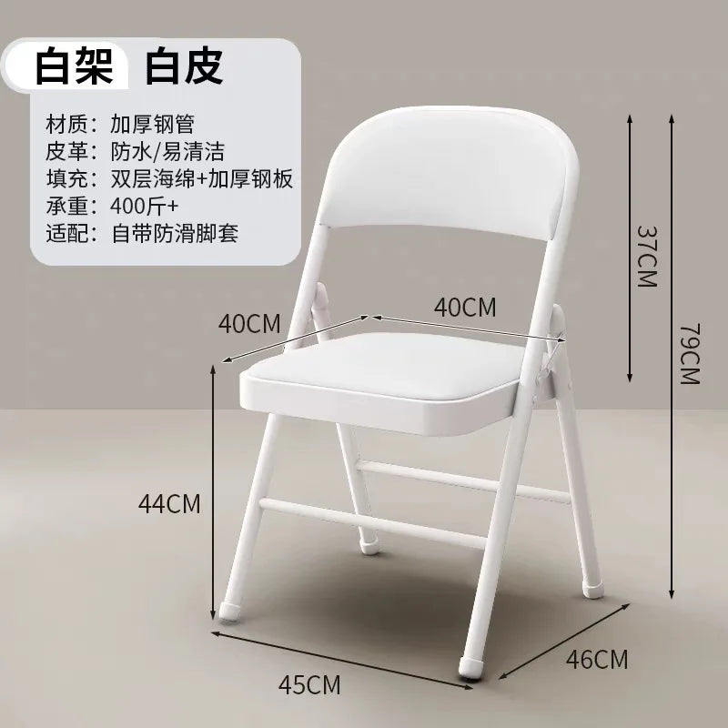 Folding Chair Home Office Meeting Chair Installation-free Simple Study Folding Storage Home Dining Chair