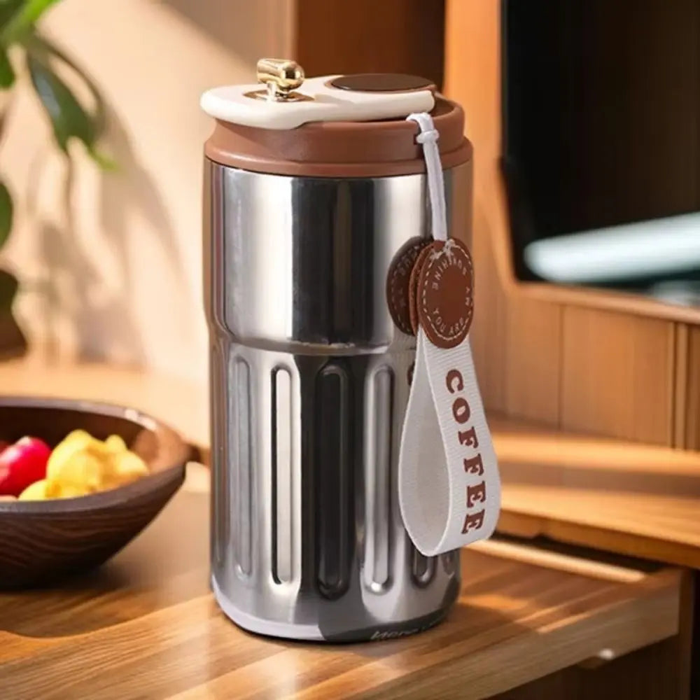 Vacuum Flask 450ML Thermal Water Bottle Creative Portable Coffee Thermos Cup Double Wall Digital Drinking Bottle Travel