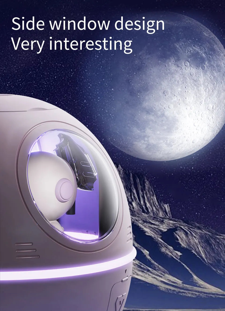 Rechargeable/USB Plug in LED Night Light Child Gift Astronauta Space Capsule Humidifier Bedroom Decor Room Atmosphere Lamp