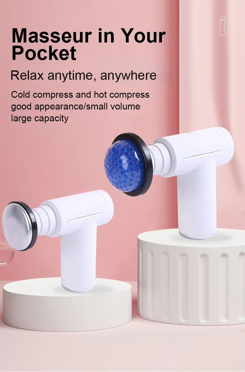 Home Gym Massage Gun Electric Handheld Muscle Massager Device Portable Deep Tissue Relaxation Cold Hot Fascia Gun