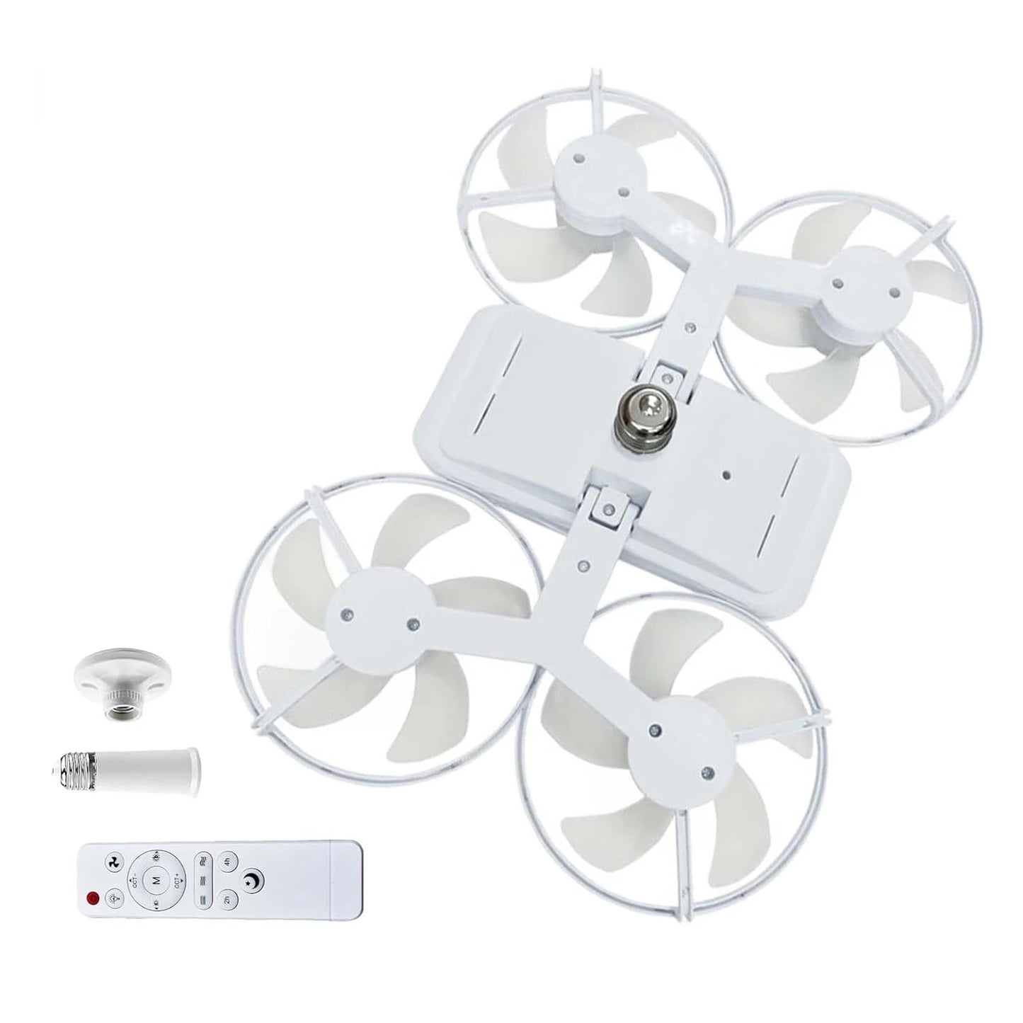 Drone Style Light Fan with 3 Adjustable Color Modes Drone Inspired Led Ceiling Fan Light for Bedroom Living Room Office