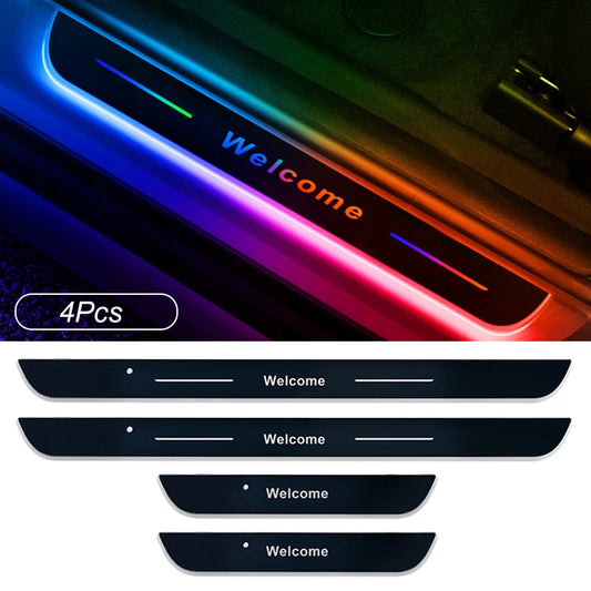 Car Door Sill Light LED Car Ambient Lights RGB Welcome Pedal Light For Hyundai Nissan Toyota Mazda B-MW Other Auto