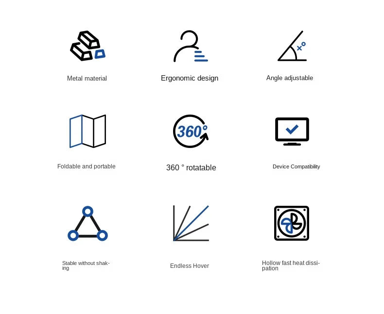 360 Degree Rotatable Carbon Steel Laptop Folding Portable Stand Tablet Desktop Lift Heightening Heat Dissipation Portable Stand